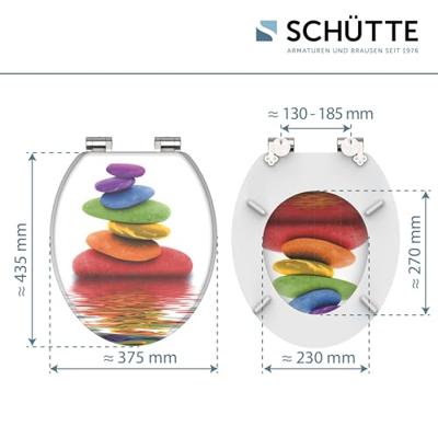 SCHÜTTE toiletbril met soft-close colorful stones - thumbnail