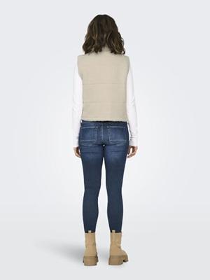 Only Onlsandra Teddy Waistcoat Life Otw Noos Gilets Pumice Stone