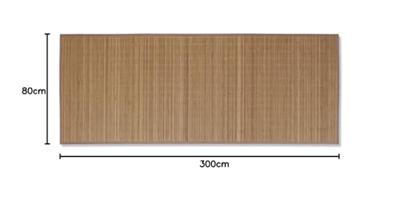 VidaXL Tapijt rechthoekig 80x300 cm bamboe bruin