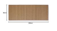VidaXL Tapijt rechthoekig 80x300 cm bamboe bruin - thumbnail