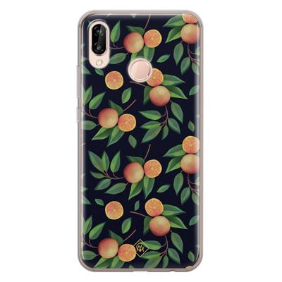 Huawei P20 Lite siliconen hoesje - Orange lemonade