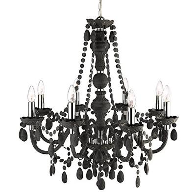 Searchlight Grote kroonluchterMarie Therese Ø 74cm zwart - 8888-8GY
