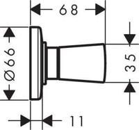 Hansgrohe Logis stopkraan afbouwdeel, chroom - thumbnail