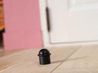 Intersteel Deurstopper met ring mat zwart - thumbnail