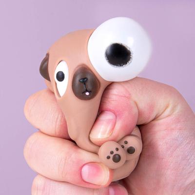 Hond stressbal met uitpuilende ogen