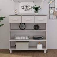 Wandtafel HAMAR 90x35x90 cm massief grenenhout wit - thumbnail