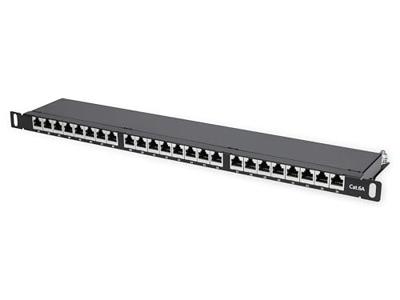 Intellinet 720922 24 poorten Patchpaneel 483 mm (19) CAT 6A 0.5 HE Zwart Ingericht
