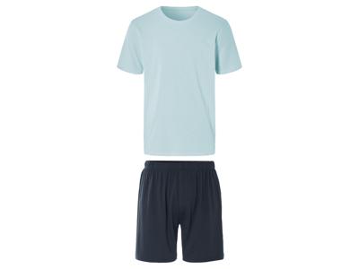LIVERGY Korte heren pyjama (Blauw/donkerblauw, L)