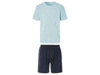 LIVERGY Korte heren pyjama (Blauw/donkerblauw, L) - thumbnail