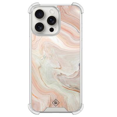 iPhone 15 Pro Max shockproof hoesje - Marmer waves