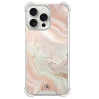 iPhone 15 Pro Max shockproof hoesje - Marmer waves - thumbnail