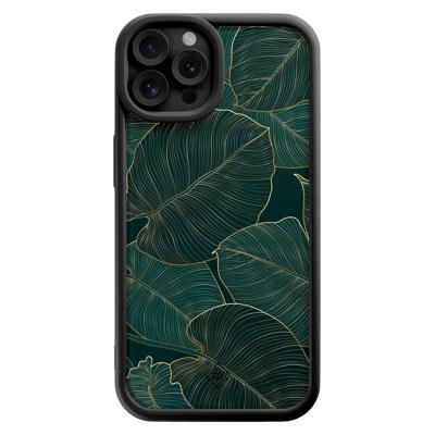 iPhone 12 Pro zwarte case - Monstera leaves iPhone 12 Pro zwarte case - Monstera leaves