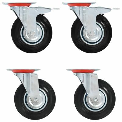 VidaXL 12 st zwenkwielen 125 mm