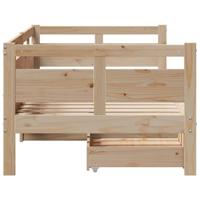 Slaapbank met lades 80x200 cm massief grenenhout - thumbnail