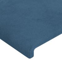 Hoofdbord met randen 83x16x78/88 cm fluweel donkerblauw - thumbnail