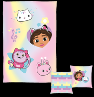 Gabby´s Dollhouse Plaid met kussen (Roze/geel) - thumbnail