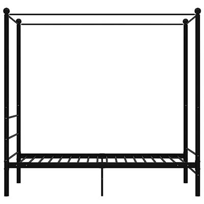 Hemelbedframe metaal zwart 90x200 cm Hemelbedframe metaal zwart 90x200 cm
