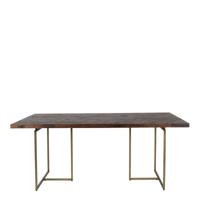 Dutchbone Eettafel 'Class' Antique Brass, 180 x 90cm - thumbnail