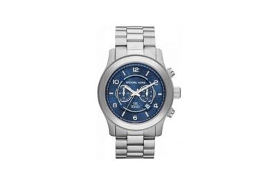 Outlet Special - Michael Kors Blue Dial Runway 45 mm staal | MK8314