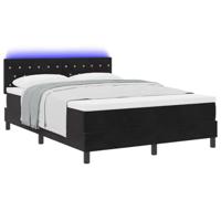 Boxspring bed met matras Zwart 140 x 200 cm Fluweel - thumbnail