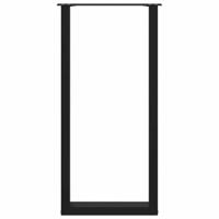 Bartafelpoten 2 st U-vormig 50x(100-101) cm staal zwart - thumbnail