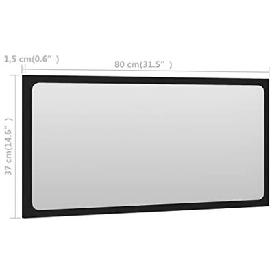 2-delige Badkamermeubelset spaanplaat zwart