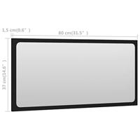 2-delige Badkamermeubelset spaanplaat zwart - thumbnail