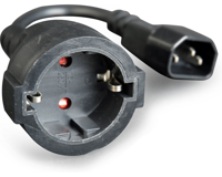 Gembird PC-SFC14M-01 stroomadapter IEC320 C14 -> SCHUKO (F) op een 15 cm kabel - thumbnail