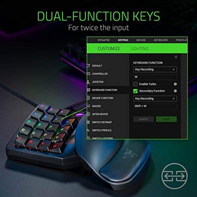 Razer Tartarus Pro Zwart - thumbnail