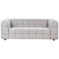 Beliani - MULLOLA - Driezitsbank - Lichtgrijs - Polyester - thumbnail