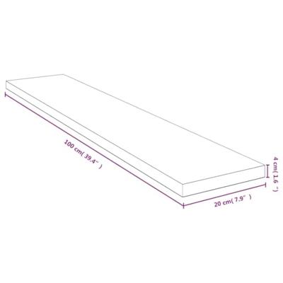 Wandschap 100x20x4 cm bamboe