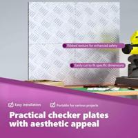 VidaXL Trap tread vierkant 4 pcs zilver 30 x 30 cm aluminium - thumbnail