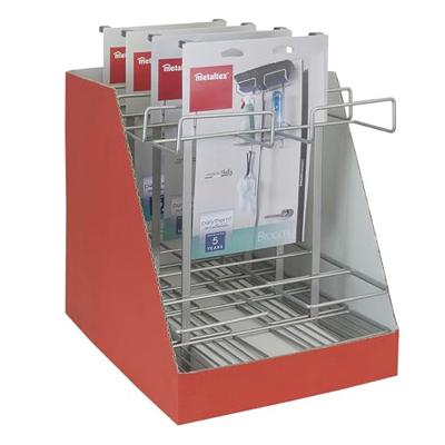 Metaltex over the door space saver rek voor schoonmaakspullen 30x46x12 cm zilver - thumbnail