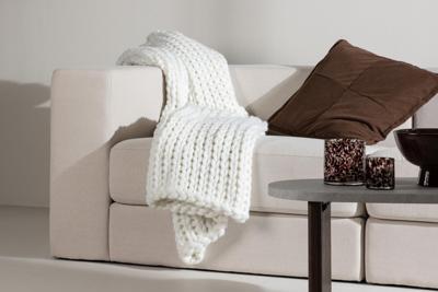 Nohr Plaid 'Alvis' 170 x 130cm, kleur Wit