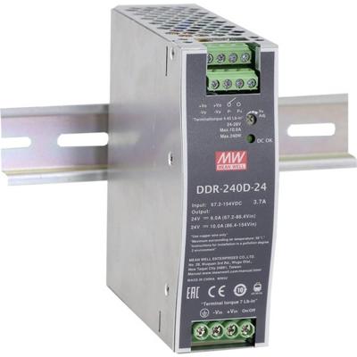MEAN WELL DDR-240B-24 DIN-rail DC/DC-converter 24 V/DC 10 A 240 W Aantal uitgangen:1 x Inhoud 1 stuk(s)