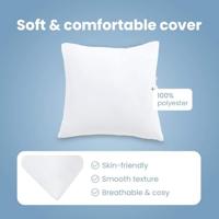 VidaXL Hoofdkussen met kussen 2 pcs wit 61 x 41 x 20 cm polyester - thumbnail