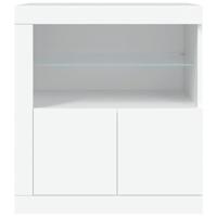 Dressoir met LED-verlichting 60,5x37x67 cm wit - thumbnail