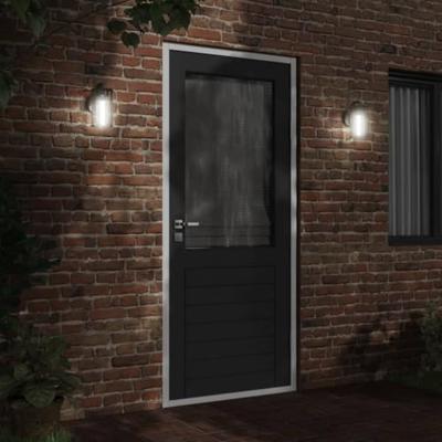 VidaXL Buitenwandlamp roestvrij staal zwart VidaXL Buitenwandlamp roestvrij staal zwart