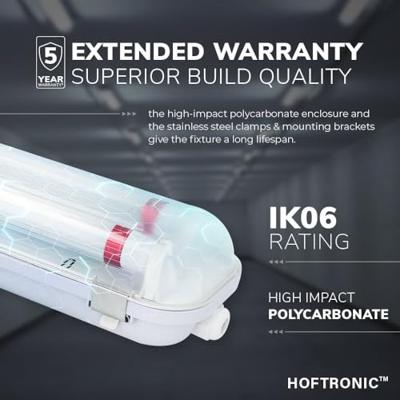 LED TL armatuur 150cm dubbel - T8 (G13) - 60 Watt 10500 lumen (175lm/W) - 6000K daglicht wit (860) - Koppelbaar - Flikkervrij - IP65 waterdicht - LED TL Lamp LED TL armatuur 150cm dubbel - T8 (G13) - 60 Watt 10500 lumen (175lm/W) - 6000K daglicht wit (860) - Koppelbaar - Flikkervrij - IP65 waterdicht - LED TL Lamp