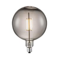 Edison Vintage LED lamp E27 LED filament lichtbron, Ovaal Carbon G180, 18/18/23cm, Rook, Retro LED lamp Dimbaar, 4W 120lm 1800K, warm wit licht, geschikt voor E27 fitting - thumbnail
