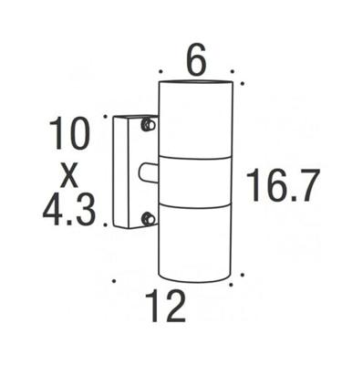 Buitenlamp zwart Nordlux Tin downlighter GU10 fitting 21279903