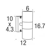 Buitenlamp zwart Nordlux Tin downlighter GU10 fitting 21279903 - thumbnail