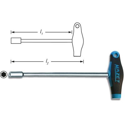 HAZET Dopsleutel · met T-greep 428LG-10 · Buiten-zeskant-profiel · SW 10 mm HAZET Dopsleutel · met T-greep 428LG-10 · Buiten-zeskant-profiel · SW 10 mm