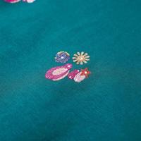 Kindertrui met glitterprint 128 donkergroen - thumbnail