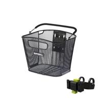 Basil Bold front kf met kf handlebar holder - fietsmand - voorop - zwart - thumbnail