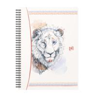 Oxford Boho Spirit spiraalblok, ft A6, 120 bladzijden, geruit 5 mm, geassorteerde kleuren - thumbnail