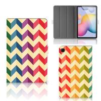 Samsung Galaxy Tab S6 Lite | S6 Lite (2022) Tablet Hoes Zigzag Multi Color - thumbnail