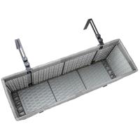 Polyrotan Balkonbak Set van 2 kleur Grijs - thumbnail