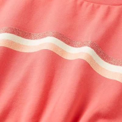 Kinderjurk met trekkoord 104 koraalkleurig Kinderjurk met trekkoord 104 koraalkleurig