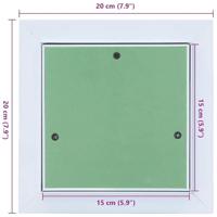 VidaXL Toegangs paneel groen en zilver 20 x 20 cm - thumbnail
